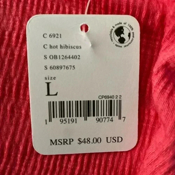 🆕Free People Bright Red Full Hearts Tank L 🆕 - Picture 14 of 15